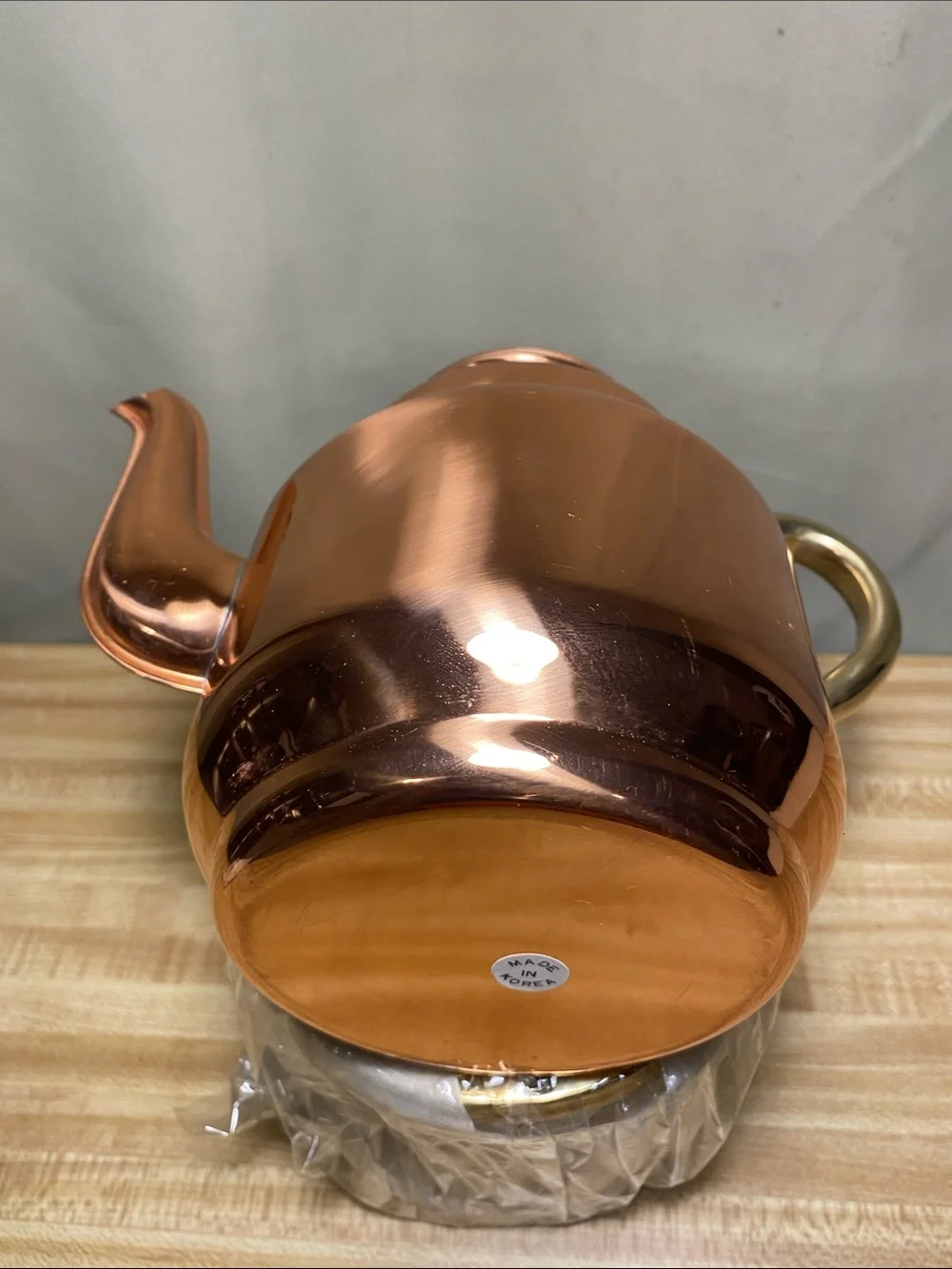 Vintage 6 Cup Copper Coffee Pot & Brass Warmer